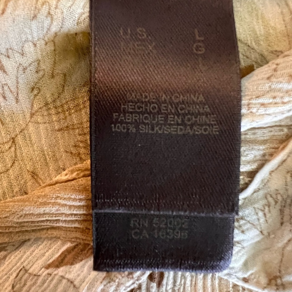Liz Claiborne 100% Silk Crinkle Blouse - Picture 5 of 5